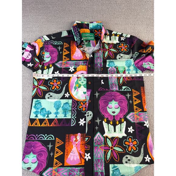 Park Candy Call In The Spirits Shirt Button Up Haunted Mansion Novelty Sz Large - Picture 6 of 10